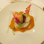 綱町三井倶楽部 - 2014舌平目のターバン仕立てにオマール海老と鮑を添えて アメリケーヌソースで