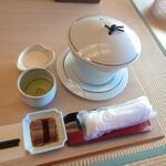 食べるお宿 浜の湯 - 蒸し野菜と朝茶