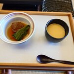 食べるお宿 浜の湯 - 豚の角煮と茶碗蒸し