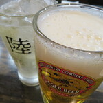 魚の棚 一政 - キリン陸ハイボール＆キリンラガービール