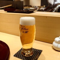 天冨良 麻布よこ田 銀座別邸 - 生ビール