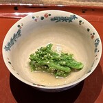 温石 - 〈箸休め②〉菜の花と小松菜の辛子ごまびたし