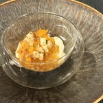 Pondichery - 【前菜】蕪のブランマンジュ　柿・梨・オールスパイス