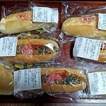 昭月堂製パン - やきそばサンド＆タマゴサンド＆コロッケパン