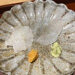 馳走 啐啄一十  - オコゼとカレイの刺身