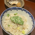 馳走 啐啄一十  - アスパラご飯