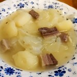 ラチュレ - 猪ベーコン・ジャガイモ・タマネギのスープ（自作）