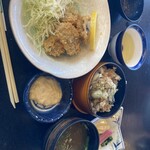 いかだ荘 山上 - 牡蠣フライと牡蠣ごはん