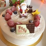 Patisserie Riche - お友達とクリスマスパーティー！のケーキです(*^o^*)スポンジふわふわ美味しかったですヾ(＠⌒ー⌒＠)ノ