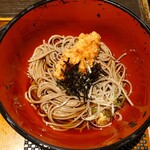 おらが蕎麦 - ちょい蕎麦(冷)290円＋トッピング鶏天90円