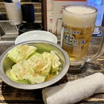 串じまん - 「お通し」と「生」