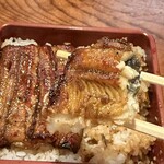 川魚料理 魚庄 - 右側鰻　肉薄