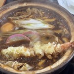 六平うどん - えび入り煮込み