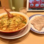 彩華ラーメン  本店 - モモ焼豚のセット