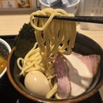 麺屋一燈 - 特製濃厚魚介つけ麺_麺リフト