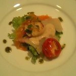 レストラン アンジュール - オードブル：チカダイ（近鯛？）とサーモンのサラダ