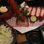 とんかつ マンジェ - 上ロースとんかつ＆天使の海老フライ