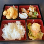 かもん - 副弁当　酢豚　海老天