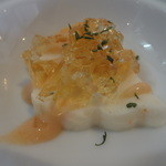 カジュアルフレンチ アミューズ - 2014/11：税込1550円ランチコース　① アミューズ、ズワイガニのテリーヌ