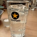 炭火と串焼きと肴 原価酒場 イロ鶏ドリ - レモンサワー