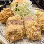 とんかつ 鉄 - ヒレカツ定食＆クロガネメンチ