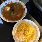 Hot Spice Shop Hood Dog - マトンカレー150番(天一どんぶり可愛かった　笑)玉ねぎのアチャール