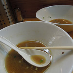 煮干中華ソバ イチカワ - 特濃煮干ソバ＆出汁打込み式味玉　完食