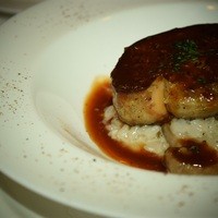 食楽館 - 鴨フォアグラポワレ   リゾット添え
