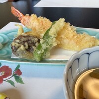 萬治郎 - 天ぷら　海老、椎茸、ししとう