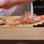 割烹 恵比寿 - ＜再訪・2014年12月＞カニ釜飯に入れるセコガニ。