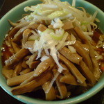 つけそば屋 麺楽 - 201412メンマ・野菜入り 大盛り ￥1000 つけ汁