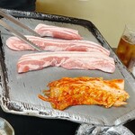 豚たん 天満本店 - サムギョプサル①