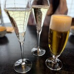 鎌倉 松原庵 - スパークリングとビールで乾杯♪