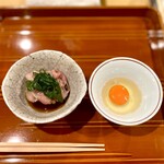 銀座 きた川 - 飛騨牛のすき焼き 京都九条ネギのせ