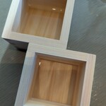 PIGNETO - サービスで頂いた升酒　美味しかったです