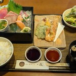 博多前炉ばた 一承 東京上野 - 天婦羅刺身御膳