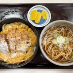 満留賀 - 料理写真:つかさのカツ丼だけぇ＋ミニそば（温）のセット！！