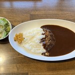 霜降山カフェ - カレーライス　サラダ付き