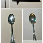 mærge - 各種カトラリー
      手入れが行き届きピカピカです♪
      木製の箸とスプーンは、燕三条のマルナオが作る物！
      箸の両端は八角形、手にする部分は16角形で作られているのです！