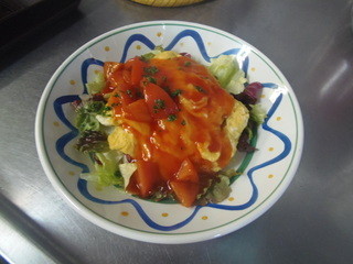 手打ち蕎麦しなの屋吉べぇ - トマト玉子のふわふわいため