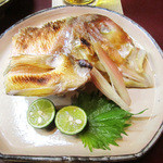 ぐじ焼き(2000円+税)。焼き加減塩梅良好。<2014.12>