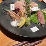 鶏匠 自由が丘店 - とり刺身3種盛り