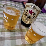 津軽屋食堂 - ビール  580yen (当時)