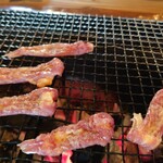 ろばたやき山ろく - せせりタレ付けてみた(／▽＼)♪