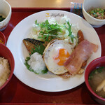 ジョイフル - 料理写真:幕の内定食、納豆