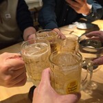 カジュアルフレンチBar 7FUKU - 5人で乾杯♪(*^^)o∀*∀o(^^*)♪