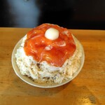 名前はもうない間借り氷 - ほうじ茶きな粉と柿のかき氷