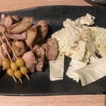 広島鉄板焼炭火焼 八黒 - 赤鶏炭火焼き