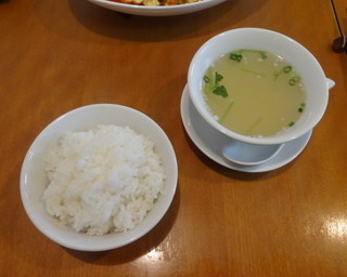 彩雲瑞 - ライス、スープ