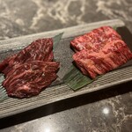 北新地焼肉 きらく - 和牛ハラミと和牛サガリ